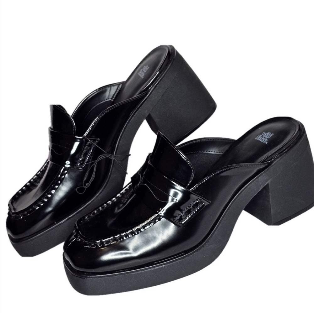 Wild Fable Women's Eileen Black Patten Leather Mule,Women's Size 10 ✨️NWT ✨️